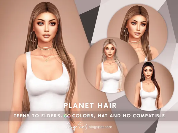 Alpha Planet Hair - The Sims 4 Custom Content
