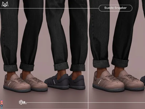 Alpha Suede Sneakers S434 (Male) by Mermalade - The Sims 4 Custom Content