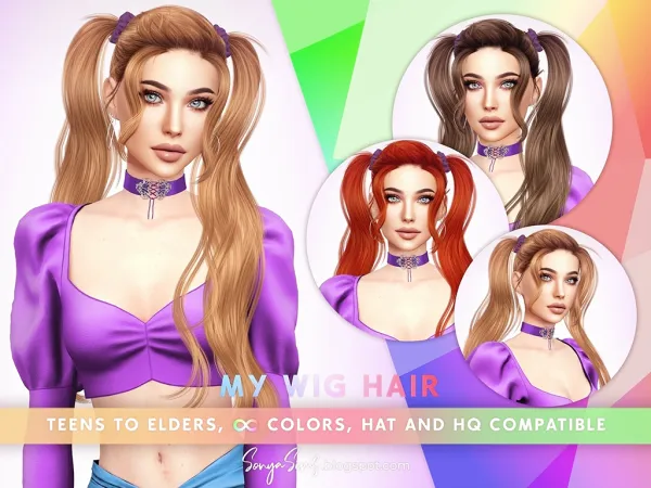 Alpha My Wig Hair PRIDE 2022 - The Sims 4 Custom Content