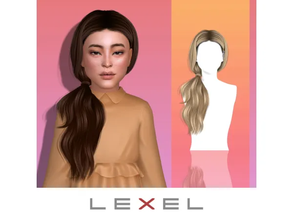 Alpha Marysya child hairstyle by lexel_sims - The Sims 4 Custom Content