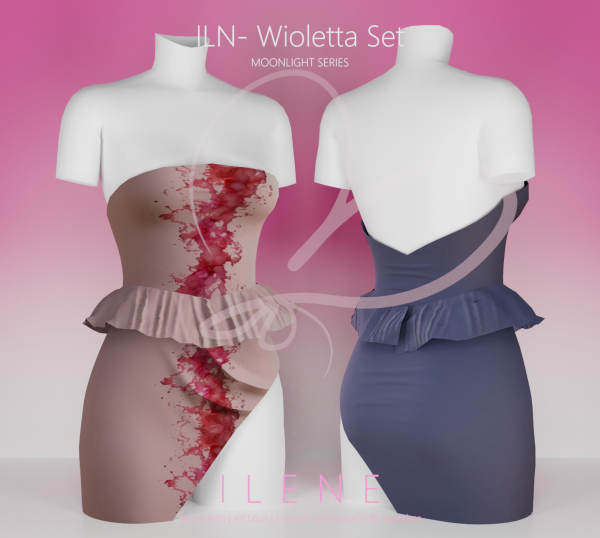 Maxis Match ILN Wioletta Dress by ilenes4 - The Sims 4 Custom Content
