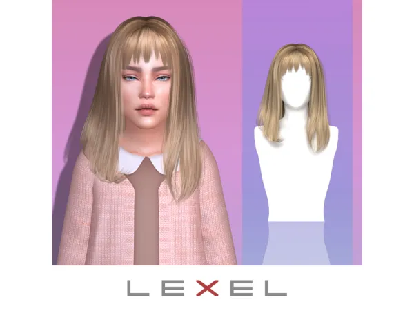 Alpha Naomi child hairstyle by lexel_sims - The Sims 4 Custom Content