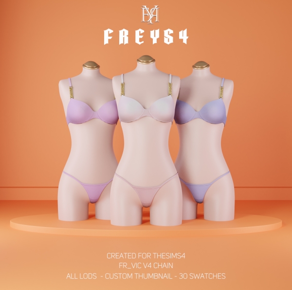 Alpha FR_Vic V4 Chain by freys4 - The Sims 4 Custom Content