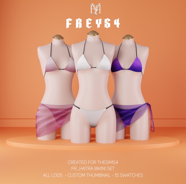 Alpha Hatra Bikini Set by freys4 - The Sims 4 Custom Content