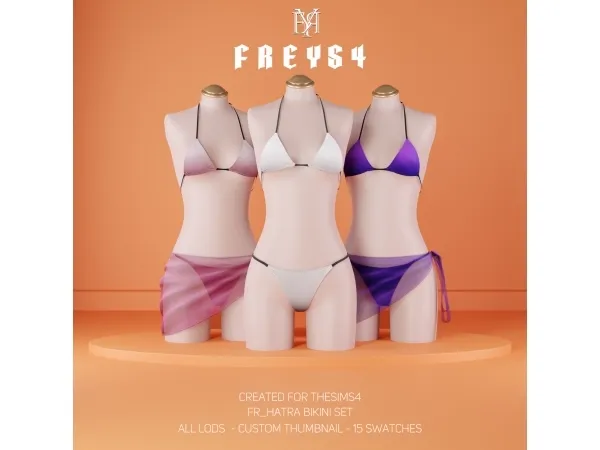 Alpha Hatra Bikini Set - The Sims 4 Custom Content