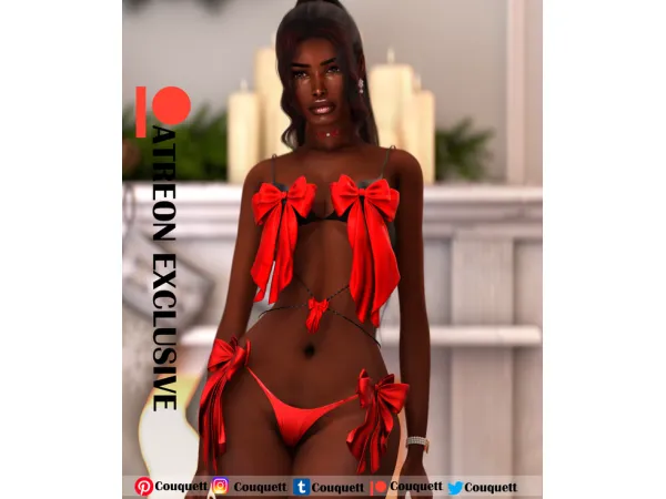Alpha Couquetts X Becca Holidays Set 2 Sexy Xmas v2 - The Sims 4 Custom Content