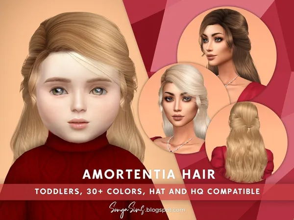 Alpha Amortentia Hair TODDLERS - The Sims 4 Custom Content