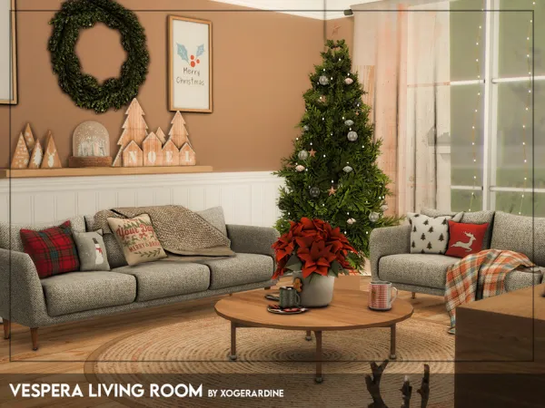Alpha Vespera Living Room by xogerardine - The Sims 4 Custom Content