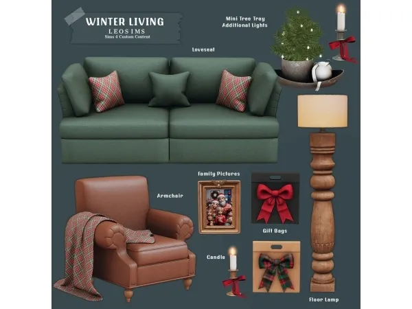 Mix Winter Living - The Sims 4 Custom Content