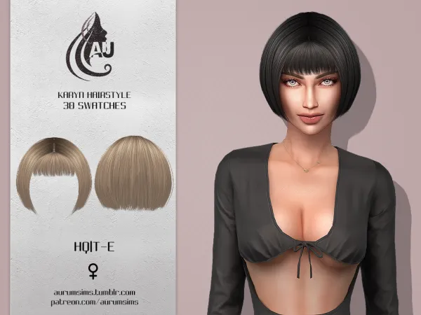 Alpha Karyn Hairstyle by aurum - The Sims 4 Custom Content