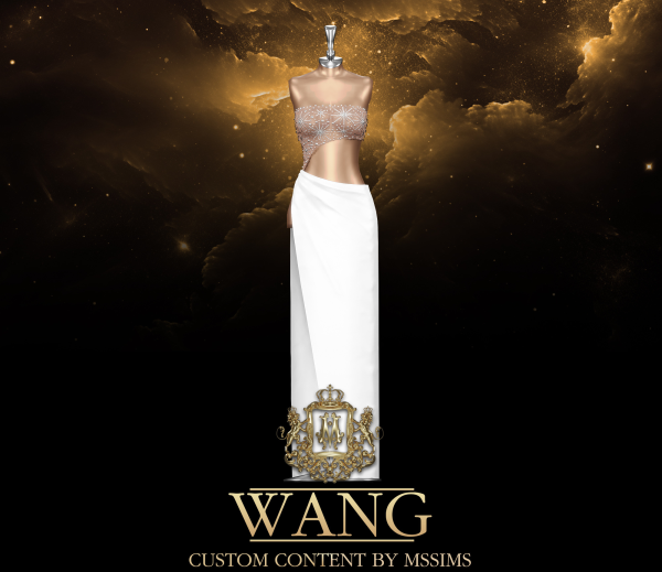Alpha WANG GOWN by simsfinds - The Sims 4 Custom Content