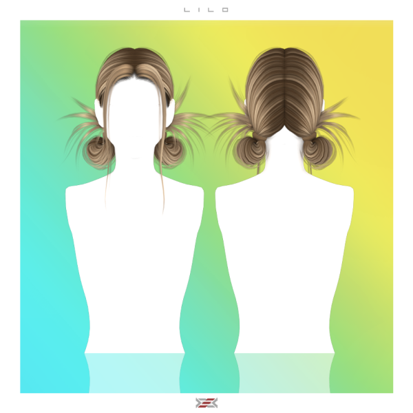 Alpha LILO HAIRSTYLE by lexel - The Sims 4 Custom Content