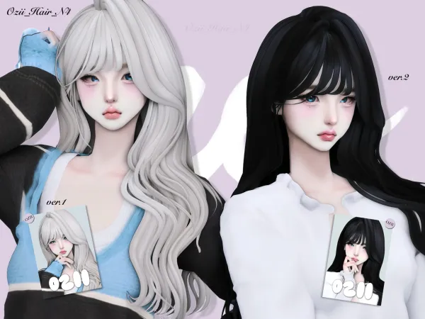 Maxis Match Ozii_Hair_N4 - The Sims 4 Custom Content
