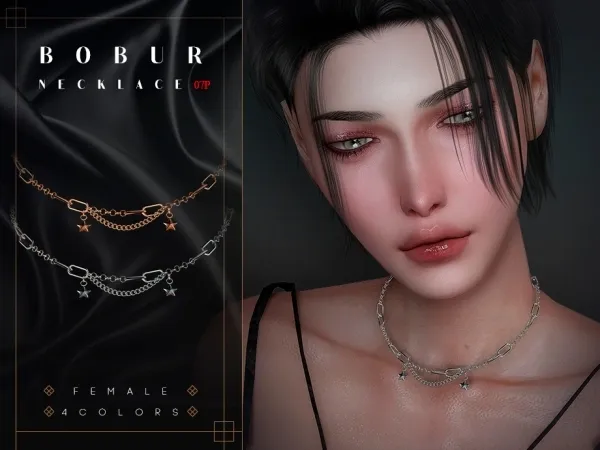 Alpha Bobur Chain Necklace - The Sims 4 Custom Content