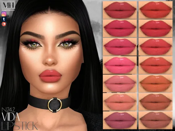 Alpha Vida Lipstick N242 by MagicHand - The Sims 4 Custom Content