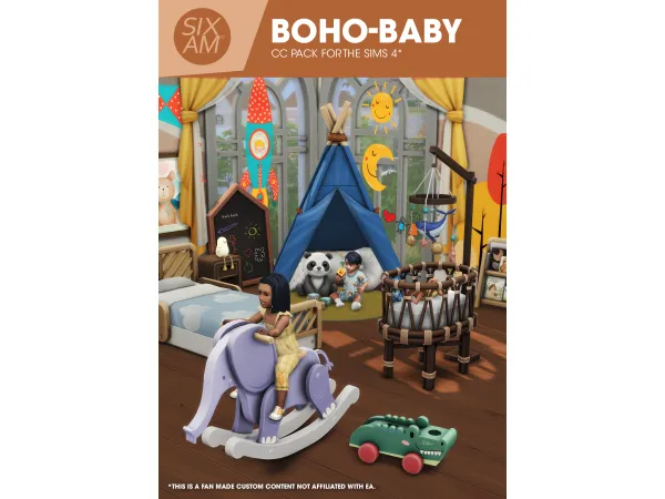 Maxis Match Boho Baby Bedroom Pack by sixamcc - The Sims 4 Custom Content