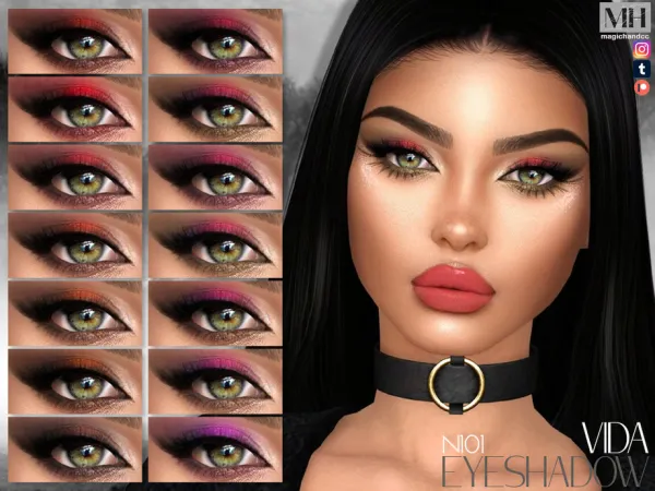 Alpha Vida Eyeshadow N101 by MagicHand - The Sims 4 Custom Content