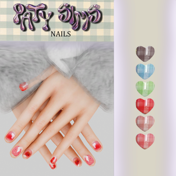 Alpha Unhas Morango PATYSIMS by patysims - The Sims 4 Custom Content