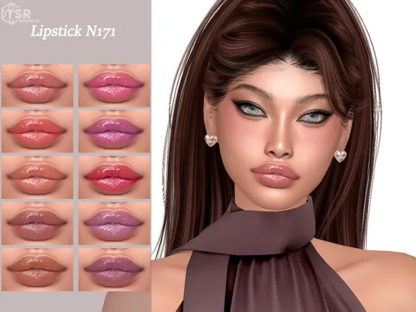 Alpha Lipstick N171 by qLayla - The Sims 4 Custom Content