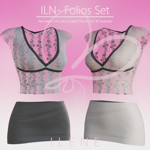 Mix ILN Folios Set by ilenes4 - The Sims 4 Custom Content