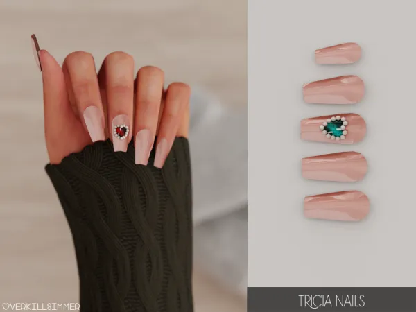 Mix Tricia nails - The Sims 4 Custom Content