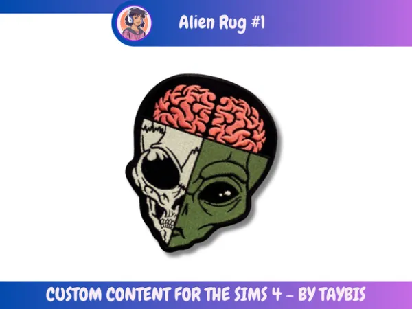 Mix Alien Rug 1 by Taybis - The Sims 4 Custom Content