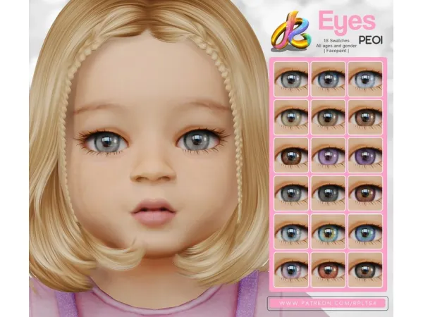 Alpha RPLts4 Eyes PE01 by RPLts4 - The Sims 4 Custom Content