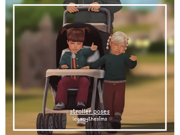 Mix stroller poses by legacythesims - The Sims 4 Custom Content