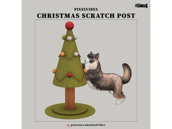 Alpha Christmas Scratch Post - The Sims 4 Custom Content