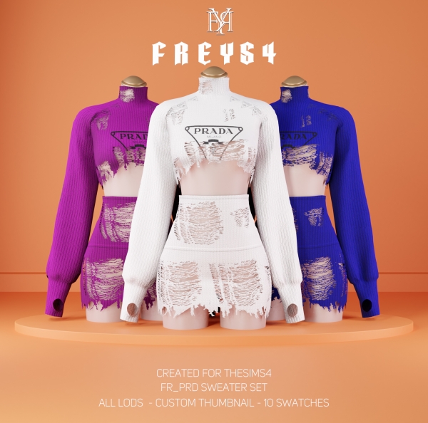Alpha FR_PRD Sweater Set by freys4 - The Sims 4 Custom Content