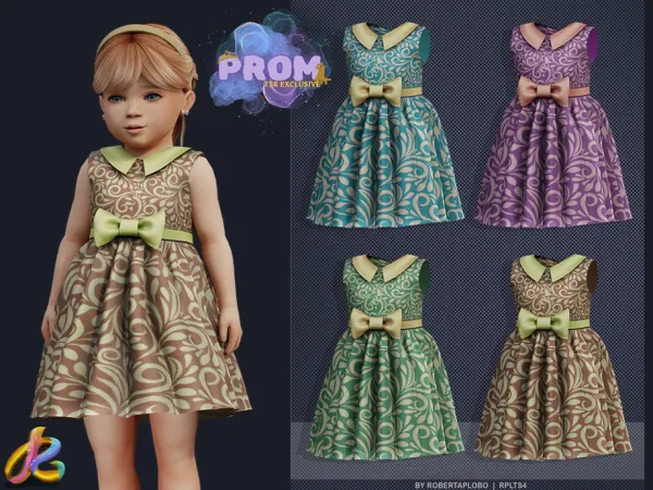 Maxis Match Prom Dress 278 Toddler by RobertaPLobo - The Sims 4 Custom Content