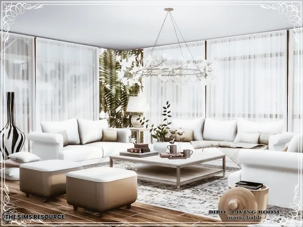 Alpha BIRO Living Room - The Sims 4 Custom Content
