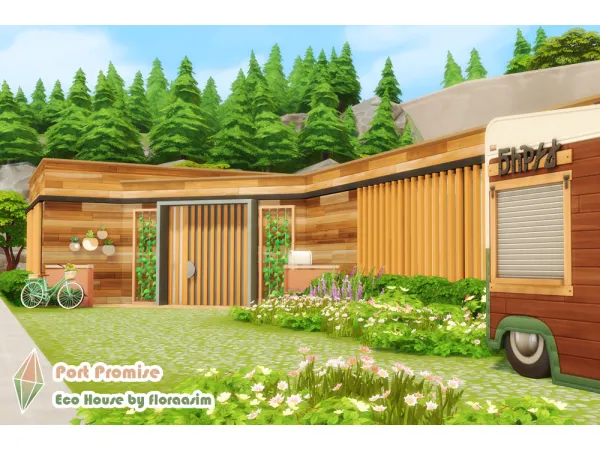 Maxis Match [floraasim] Eco House - The Sims 4 Custom Content