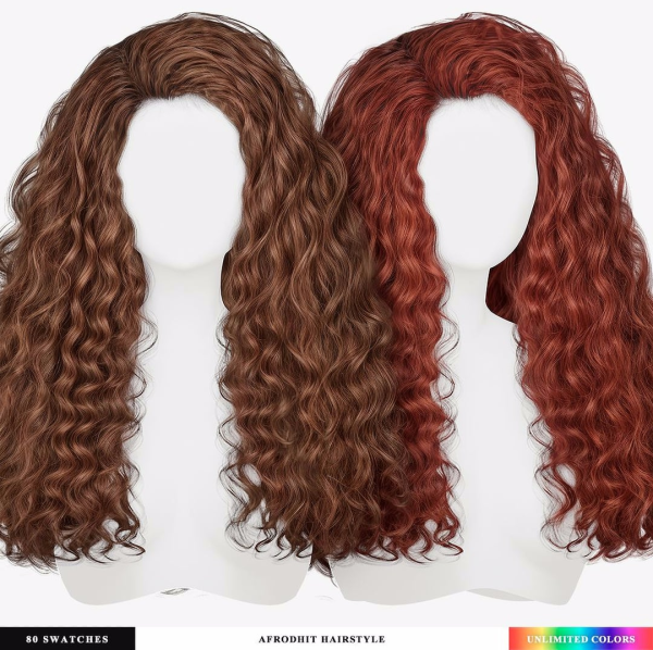 Alpha Afrodhit hairstyle by simsfinds - The Sims 4 Custom Content