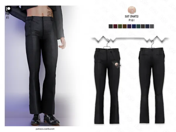 Alpha Suit Pants P161 tr by busra - The Sims 4 Custom Content