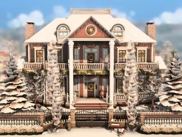 Maxis Match Christmas Family House (NO ) by plumbobkingdom - The Sims 4 Custom Content