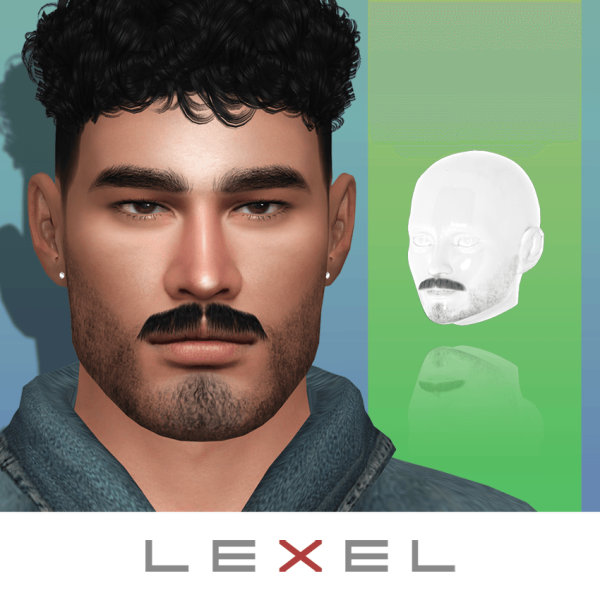 Alpha LEXEL Teddy (facial hair) by lexel - The Sims 4 Custom Content