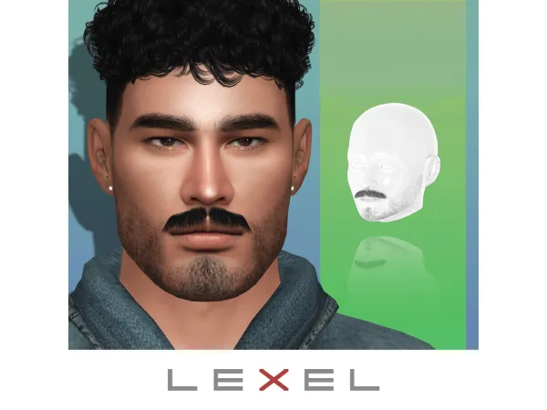 Alpha LEXEL Teddy (facial hair) - The Sims 4 Custom Content