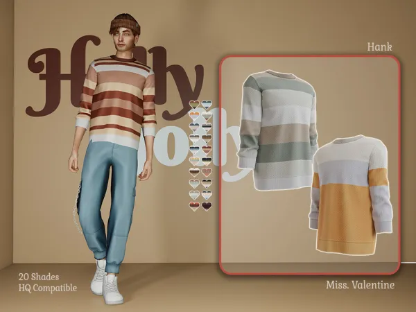 Maxis Match Hank Top by MissValentine142 - The Sims 4 Custom Content