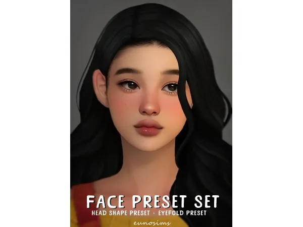 Mix sims4 face preset set by eunosims - The Sims 4 Custom Content