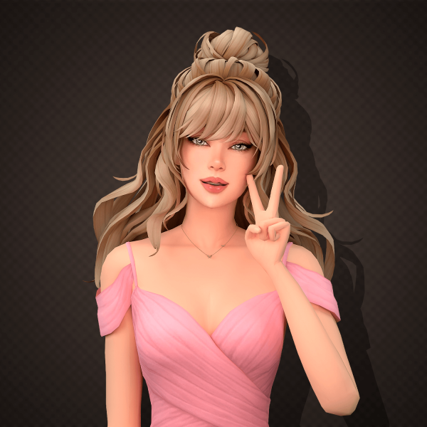 Maxis Match AuSims Lotus hairstyle by aurum - The Sims 4 Custom Content