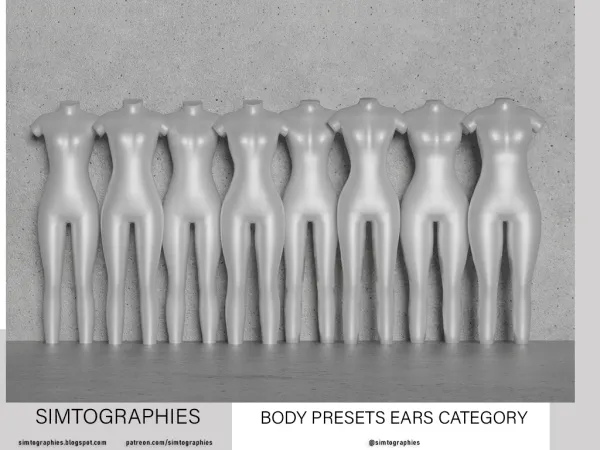 Alpha Preteen Body Presets (EARS CATEGORY) - The Sims 4 Custom Content