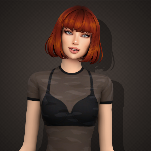 Maxis Match Cute bob hairstyle by aurum - The Sims 4 Custom Content