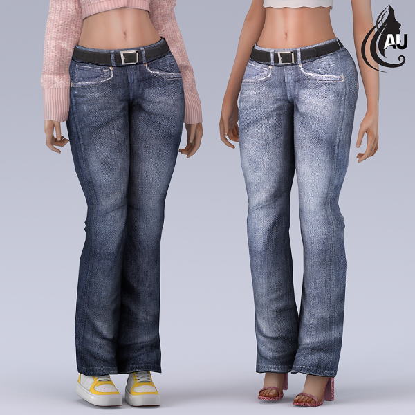 Alpha Low waist female jeans by aurum - The Sims 4 Custom Content
