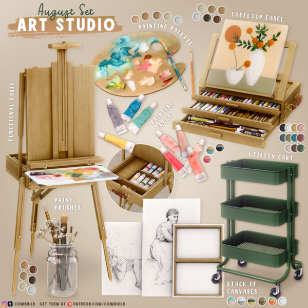 Alpha Art Studio by cowbuild - The Sims 4 Custom Content
