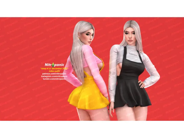 Alpha Nitropanic_Mika Outfit - The Sims 4 Custom Content
