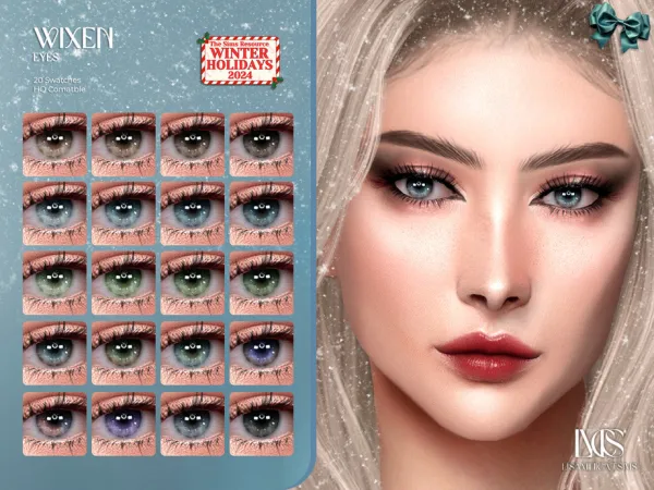 Alpha Winter Holidays Vixen Eyes by Lisaminicatsims - The Sims 4 Custom Content