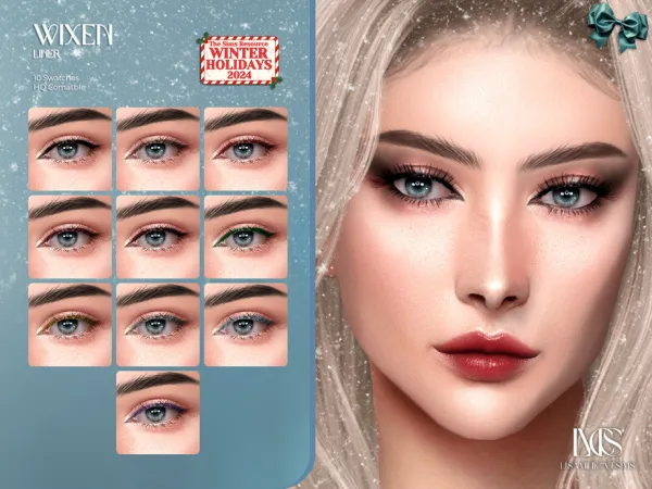 Alpha Winter Holidays Vixen Liner by Lisaminicatsims - The Sims 4 Custom Content