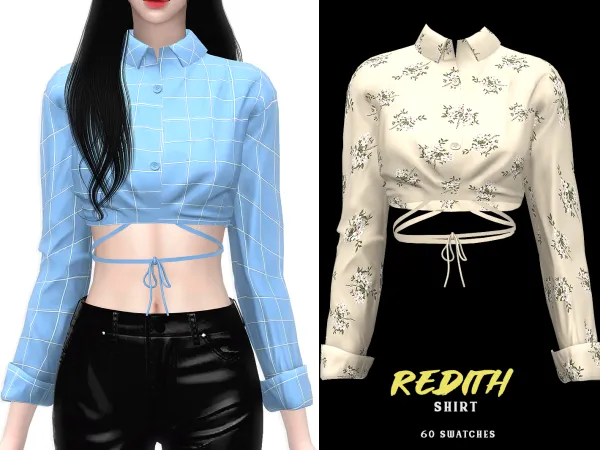 Alpha Redith Shirt - The Sims 4 Custom Content