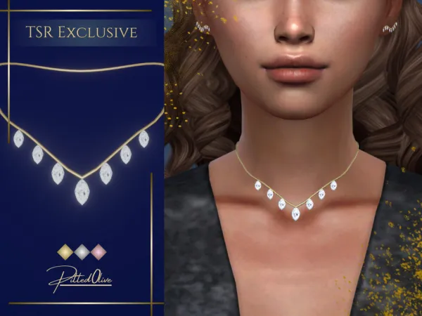 Alpha Francine Necklace by Pitted0live - The Sims 4 Custom Content